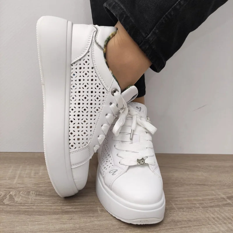 PANTOFI CASUAL DAMA ANEKKE 40370-880 ALBI - imagine 3