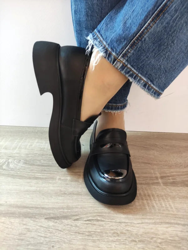 PANTOFI CASUAL DAMA ANNA VIOTTI D106-H907-W253 NEGRI - imagine 4
