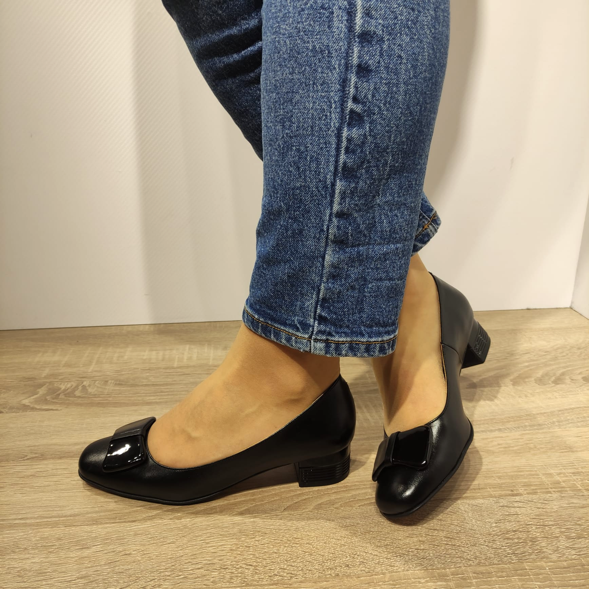 PANTOFI ELEGANTI DAMA ANTONIO 112-1 TOC 400 NEGRI - imagine 2