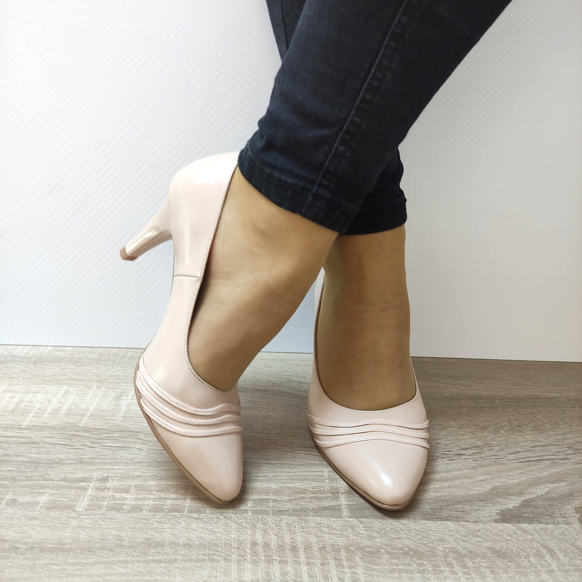 PANTOFI CASUAL DAMA ANTONIO 16216 ROZ NUDE - imagine 4