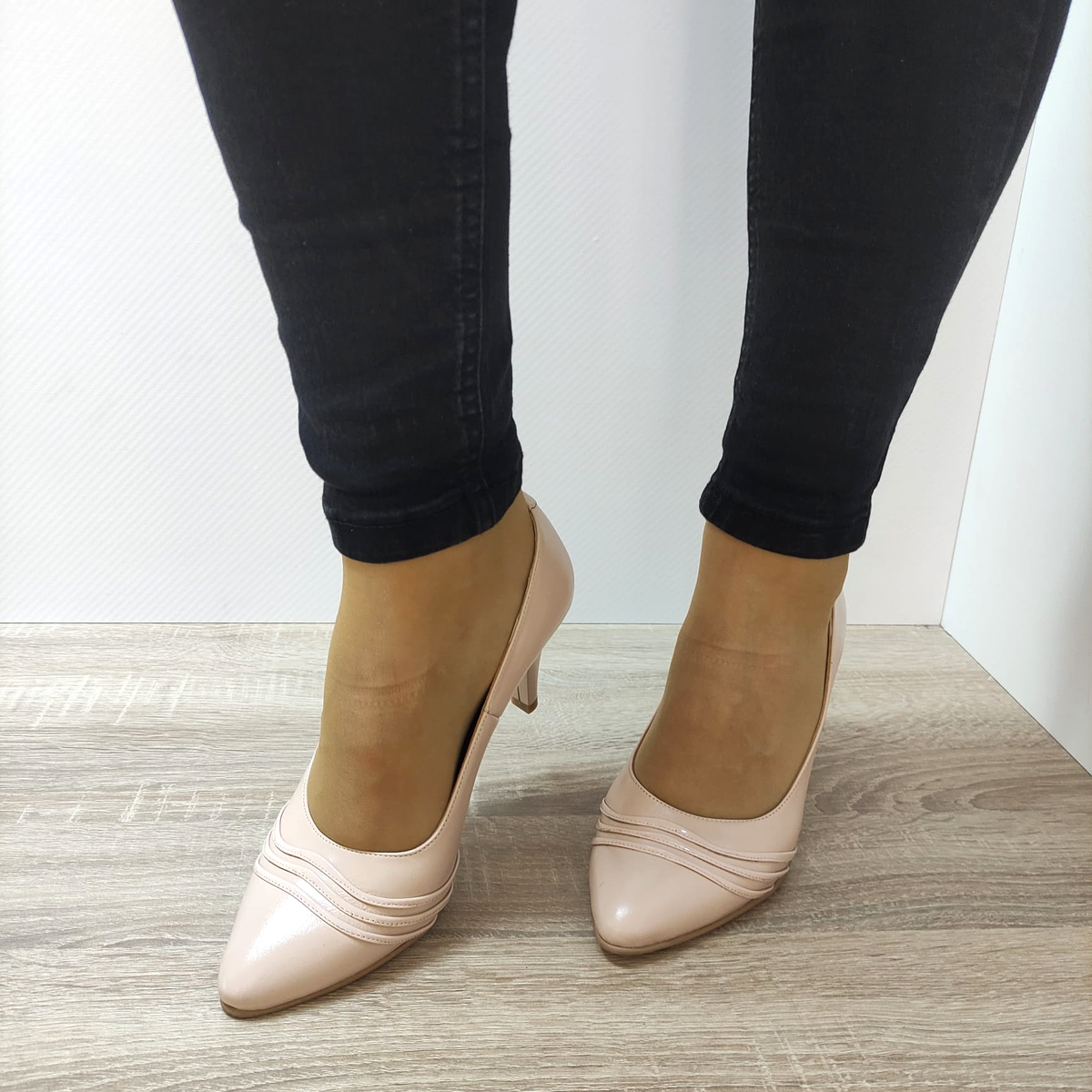 PANTOFI CASUAL DAMA ANTONIO 16216 ROZ NUDE - imagine 5