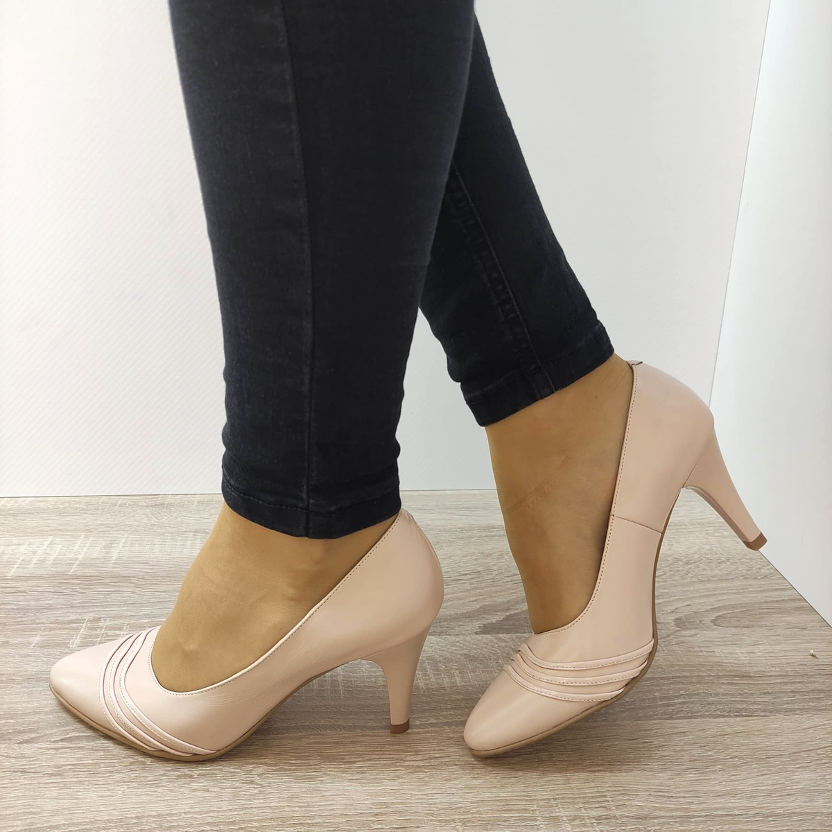 PANTOFI CASUAL DAMA ANTONIO 16216 ROZ NUDE - imagine 2