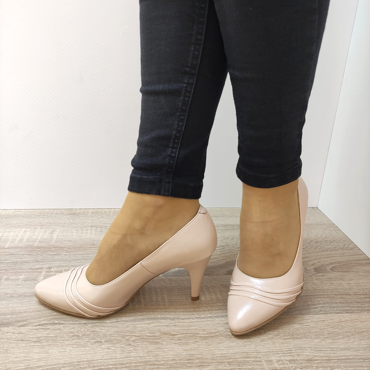 PANTOFI CASUAL DAMA ANTONIO 16216 ROZ NUDE - imagine 3