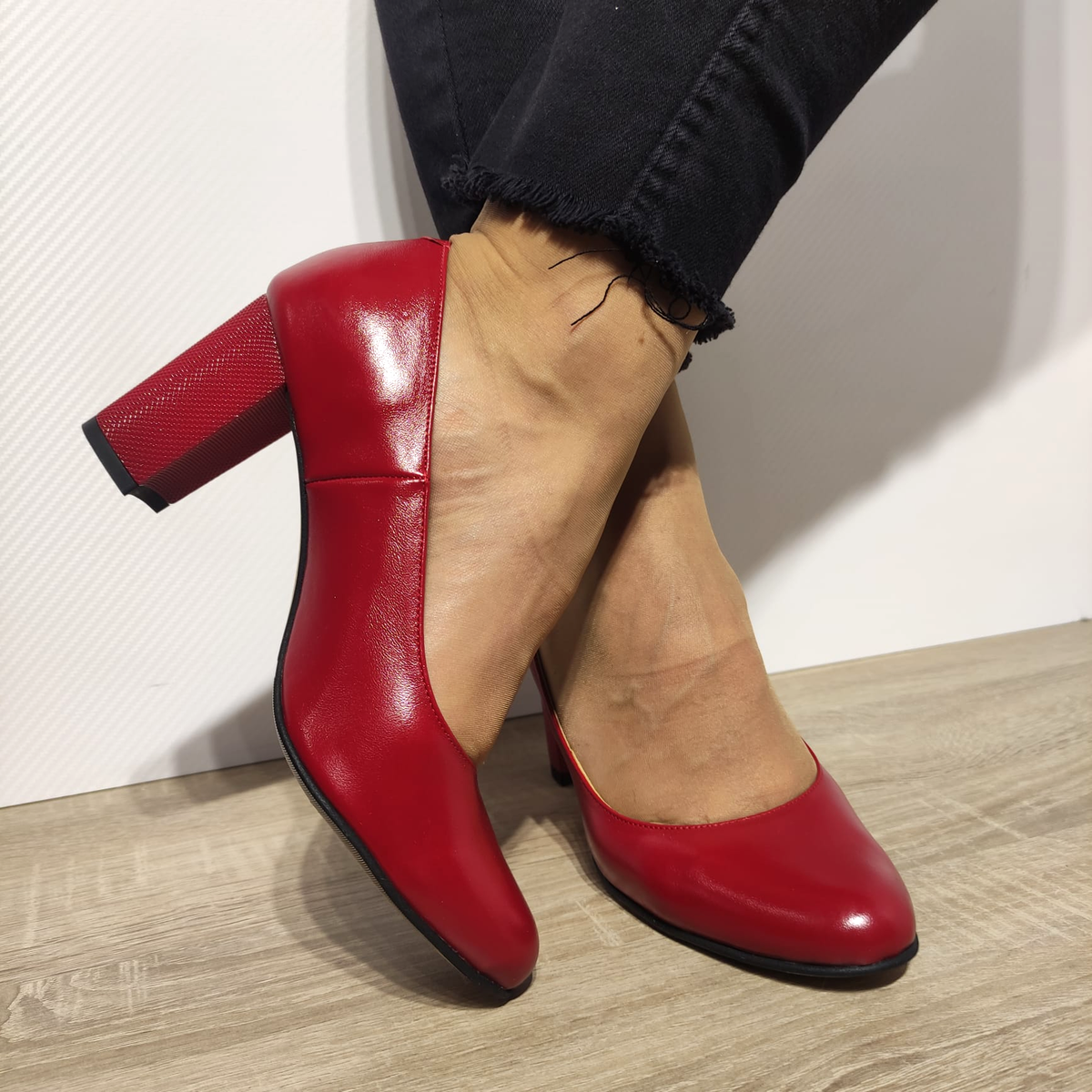 PANTOFI CASUAL DAMA ANTONIO 23336 ROSII - imagine 4