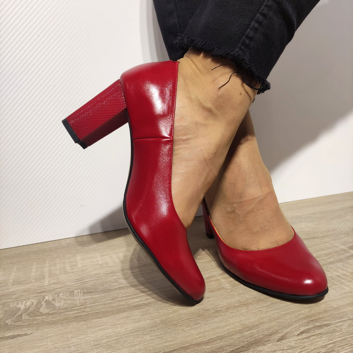 PANTOFI CASUAL DAMA ANTONIO 23336 ROSII - imagine 5