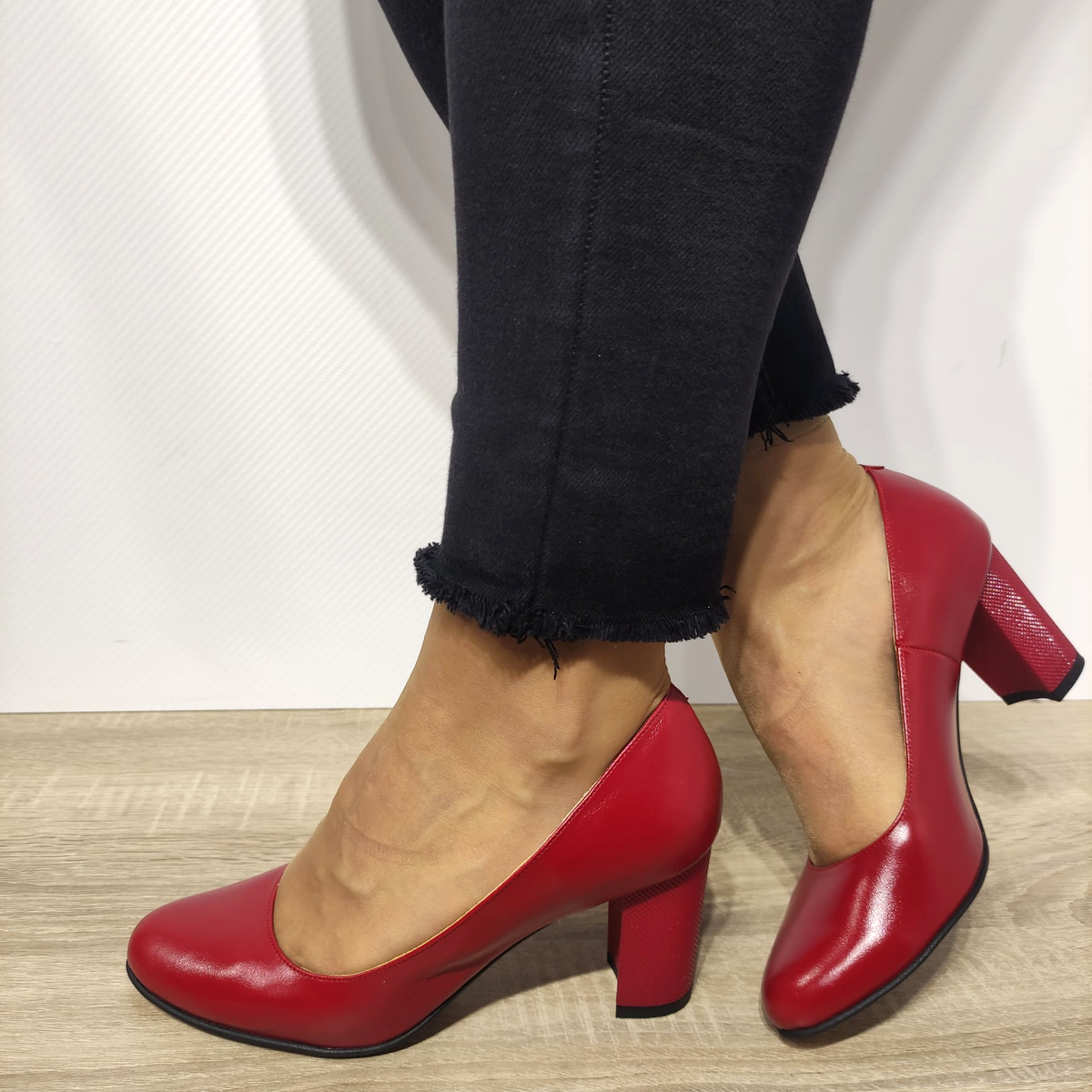 PANTOFI CASUAL DAMA ANTONIO 23336 ROSII - imagine 2