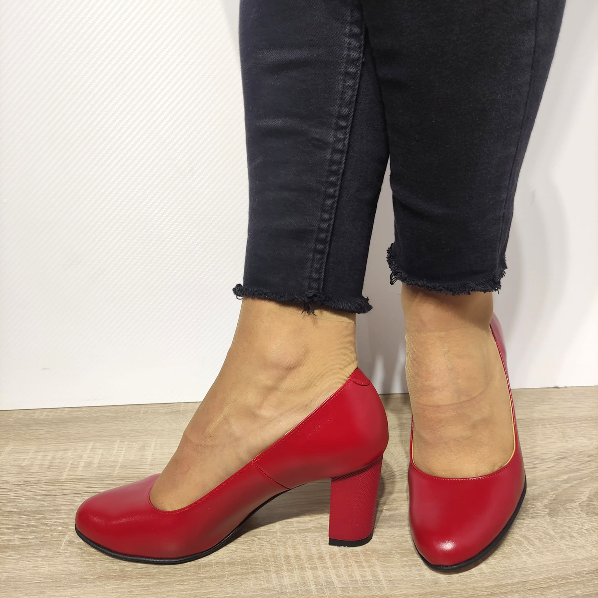 PANTOFI CASUAL DAMA ANTONIO 23336 ROSII - imagine 3
