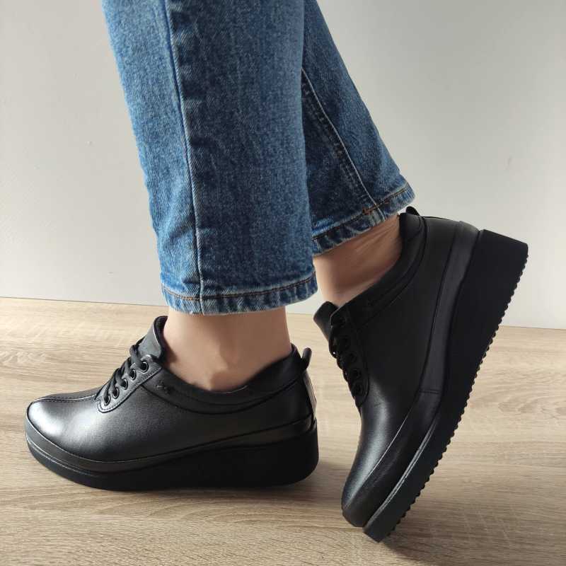 PANTOFI CASUAL DAMA BIO FLEX TB-5826 NEGRI - imagine 2