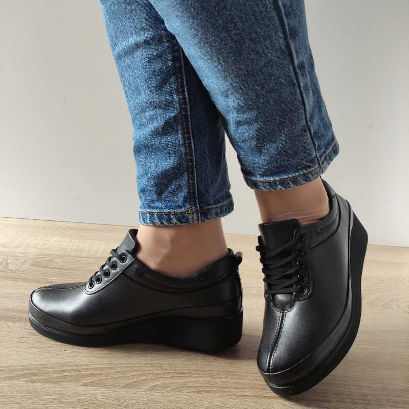 PANTOFI CASUAL DAMA BIO FLEX TB-5826 NEGRI - imagine 3