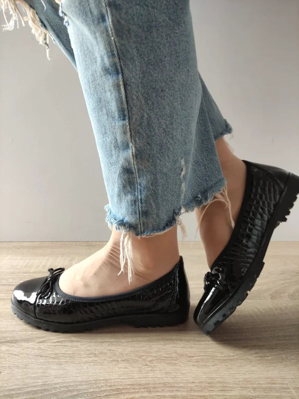 PANTOFI CASUAL DAMA CAPRICE 22150-45 NEGRI CROCO - imagine 2