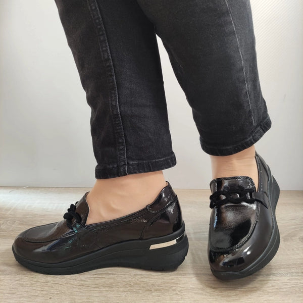 PANTOFI CASUAL DAMA CAPRICE 24301-43 NEGRI LAC - imagine 4
