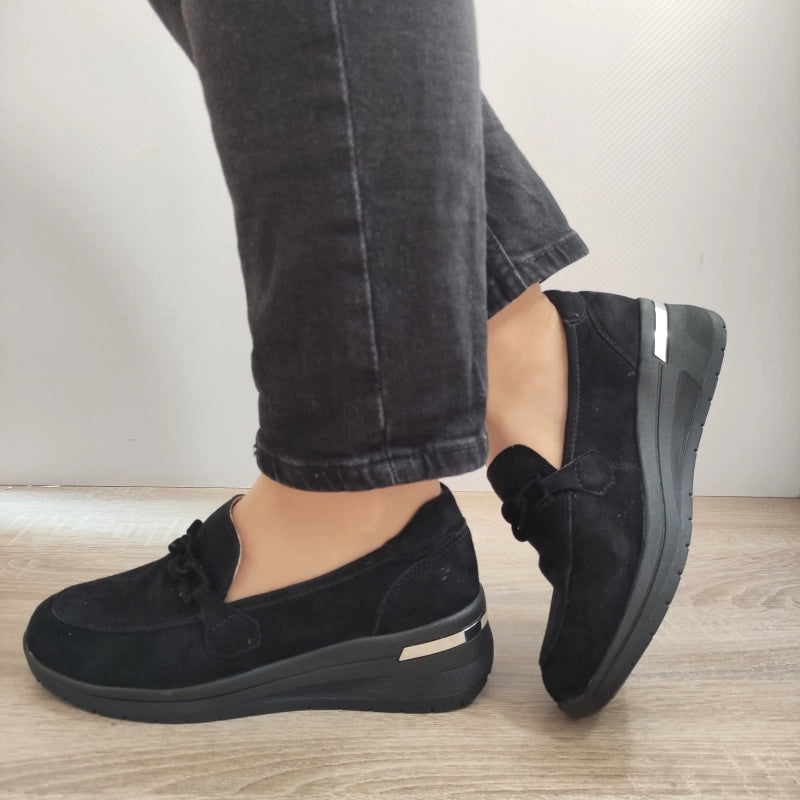 PANTOFI CASUAL DAMA CAPRICE 24301-43 NEGRI VELUR - imagine 2