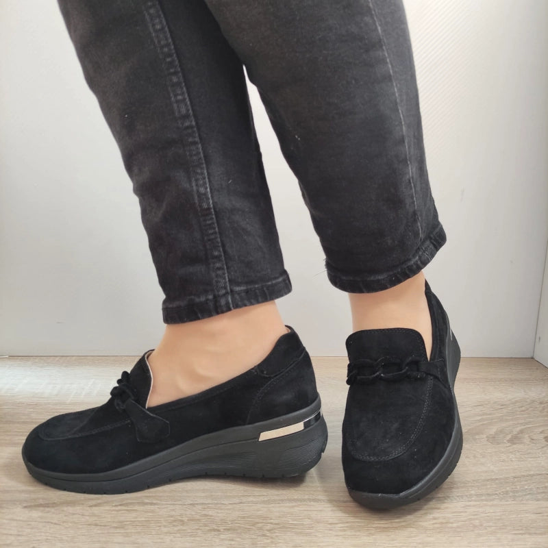 PANTOFI CASUAL DAMA CAPRICE 24301-43 NEGRI VELUR - imagine 3