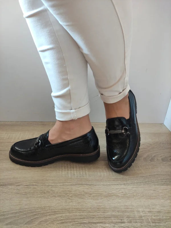 PANTOFI CASUAL DAMA CAPRICE 24702-45 NEGRI LAC - imagine 2