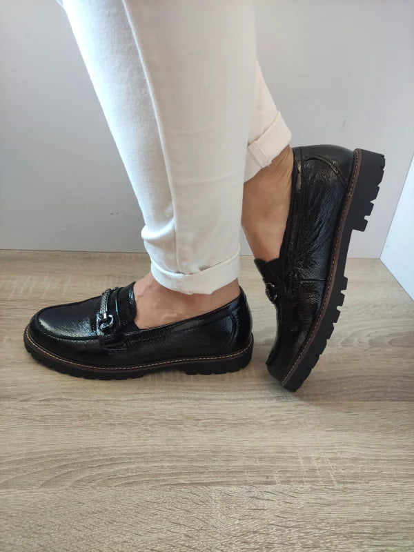 PANTOFI CASUAL DAMA CAPRICE 24702-45 NEGRI LAC - imagine 3