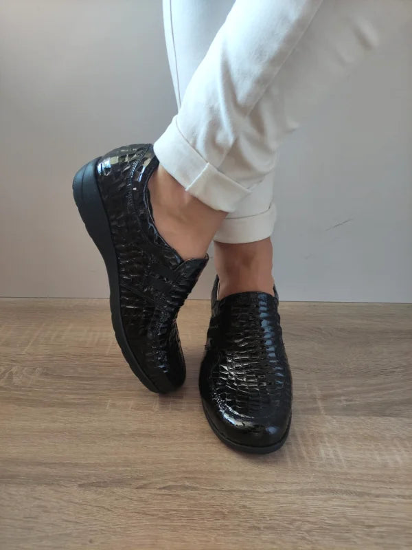 PANTOFI CASUAL DAMA CAPRICE 24752-45 014 NEGRI CROCO - imagine 3
