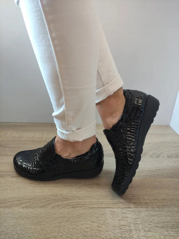PANTOFI CASUAL DAMA CAPRICE 24752-45 014 NEGRI CROCO - imagine 2