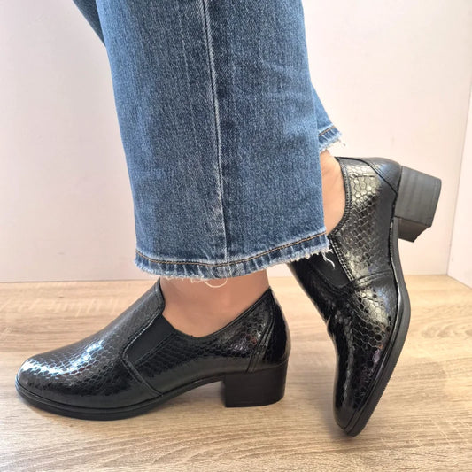 PANTOFI CASUAL DAMA DOGATI 017 340 NEGRI CROCO