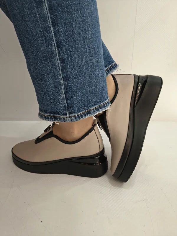 PANTOFI CASUAL DAMA DOGATI 061 242324 NUDE - imagine 2