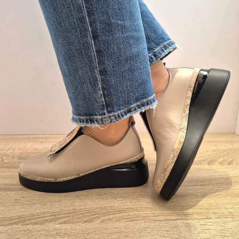PANTOFI CASUAL DAMA DOGATI 061 242325 NUDE - imagine 4