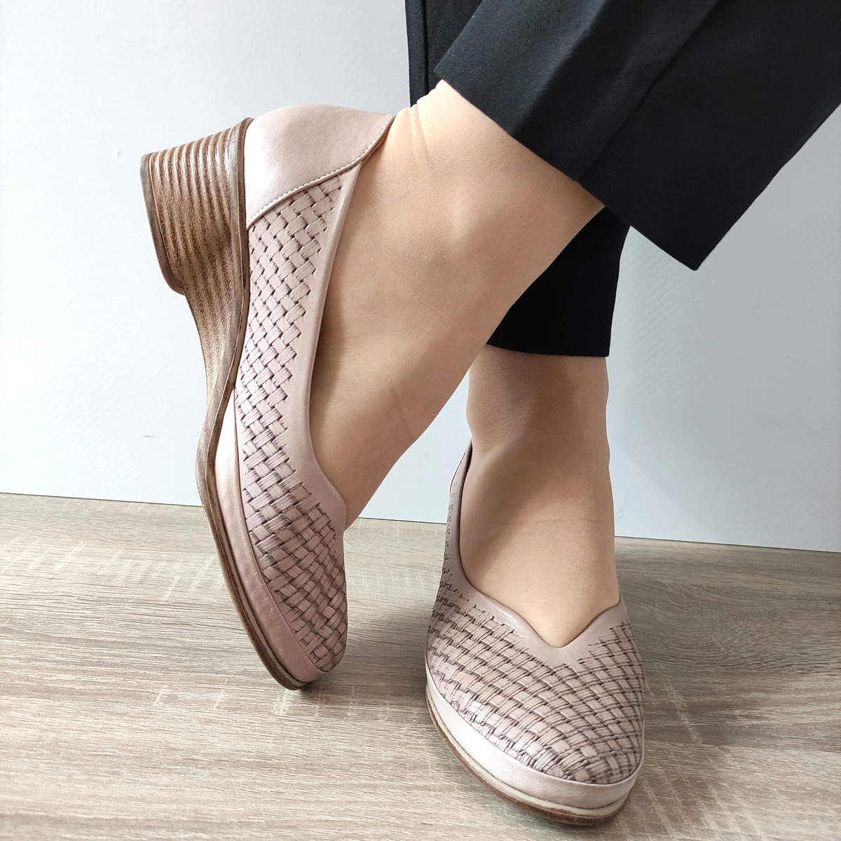 PANTOFI CASUAL DAMA DOGATI 101-05 ROZ NUDE VIZON - imagine 4