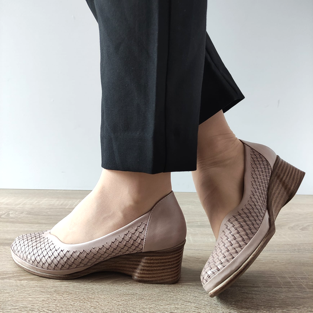 PANTOFI CASUAL DAMA DOGATI 101-05 ROZ NUDE VIZON - imagine 2