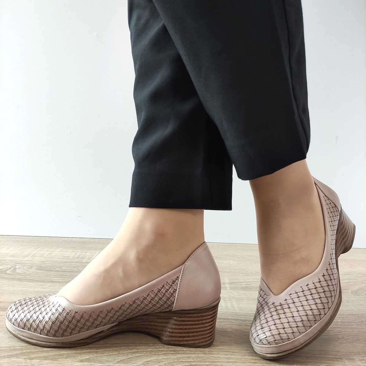 PANTOFI CASUAL DAMA DOGATI 101-05 ROZ NUDE VIZON - imagine 3
