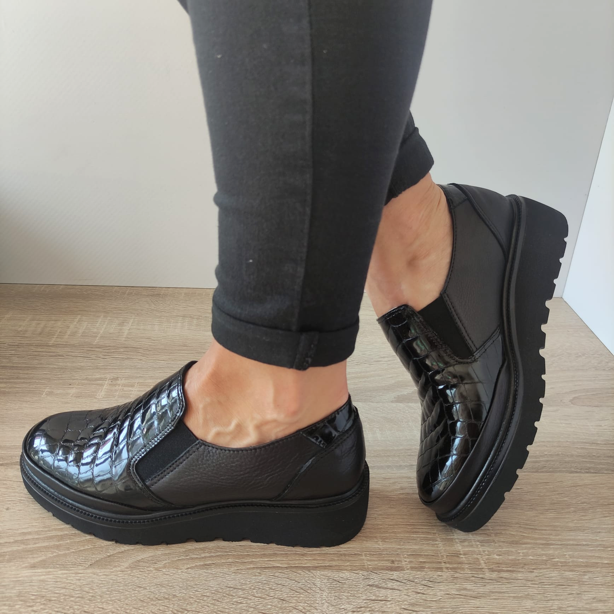 PANTOFI CASUAL DAMA DOGATI 3552 NEGRI - imagine 2