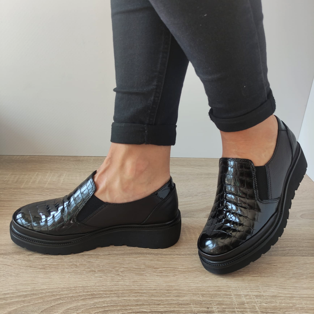 PANTOFI CASUAL DAMA DOGATI 3552 NEGRI - imagine 3