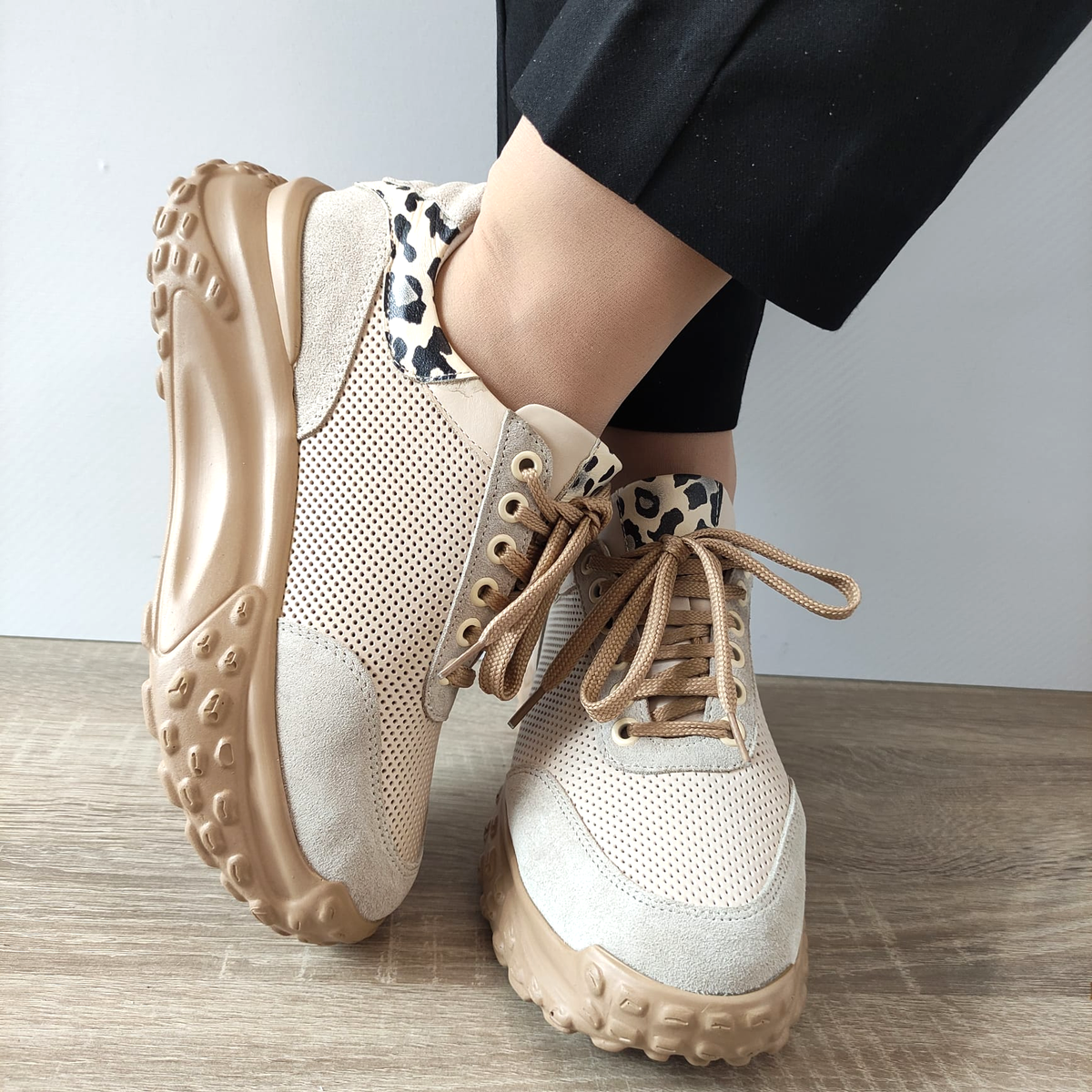 PANTOFI CASUAL DAMA DOGATI 70843 BEJ - imagine 4