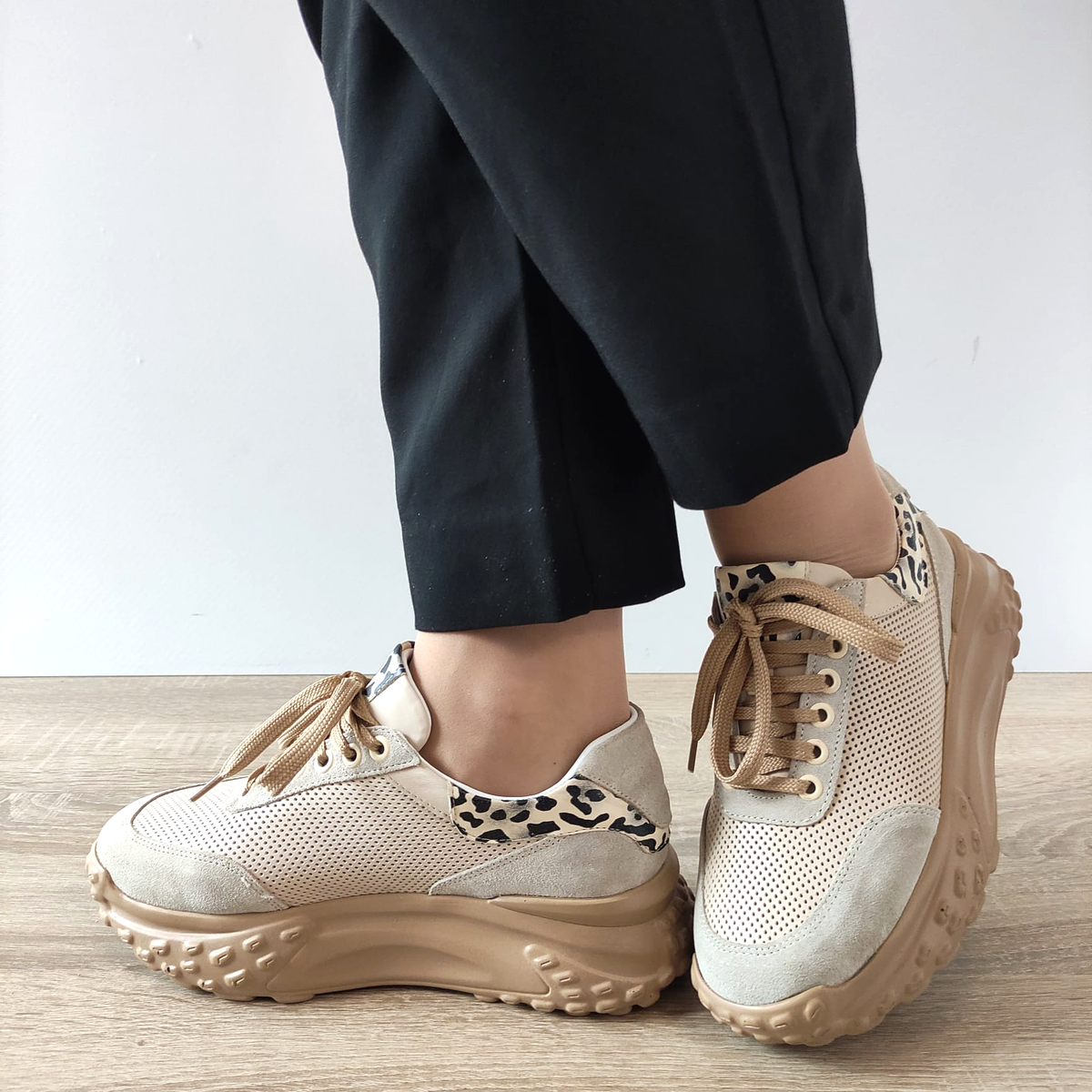 PANTOFI CASUAL DAMA DOGATI 70843 BEJ - imagine 3