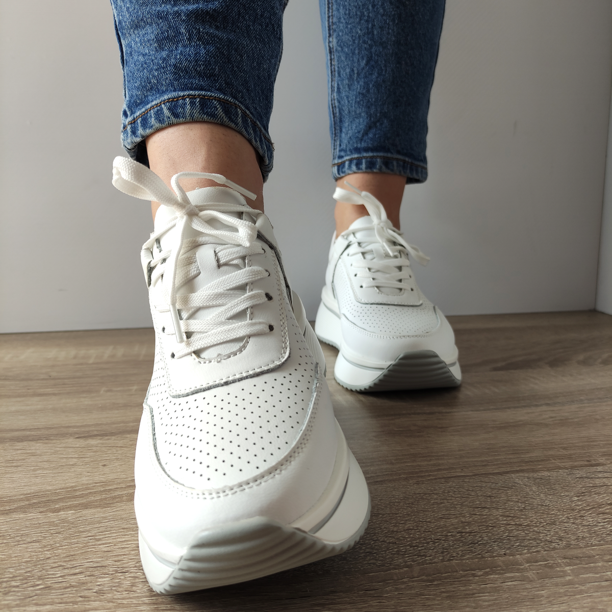 PANTOFI CASUAL DAMA FEELING 2286-1K ALBI - imagine 3