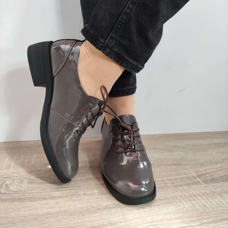 PANTOFI CASUAL DAMA FORMAZIONE 191018-1 GRI LAC - imagine 4