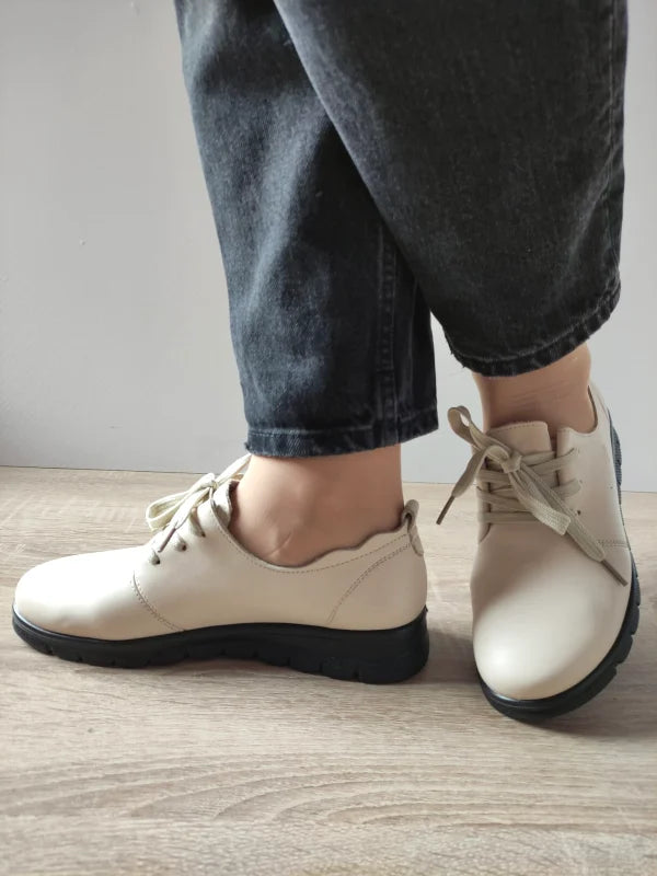 PANTOFI CASUAL DAMA FORMAZIONE 21072 CREM - imagine 2