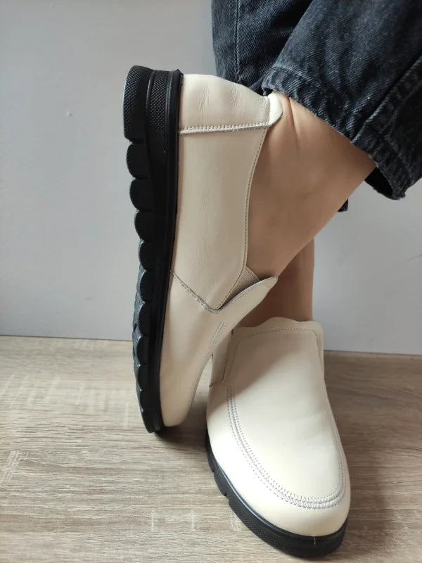 PANTOFI CASUAL DAMA FORMAZIONE 21073 CREM - imagine 4