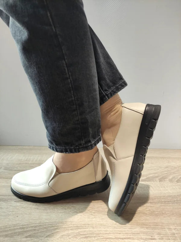 PANTOFI CASUAL DAMA FORMAZIONE 21073 CREM - imagine 2