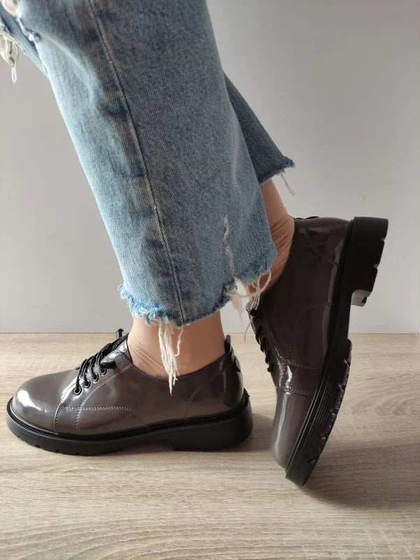 PANTOFI CASUAL DAMA FORMAZIONE 220150LTP GRI LAC - imagine 3