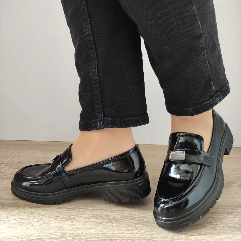 PANTOFI CASUAL DAMA FORMAZIONE 23019L NEGRI LAC - imagine 2