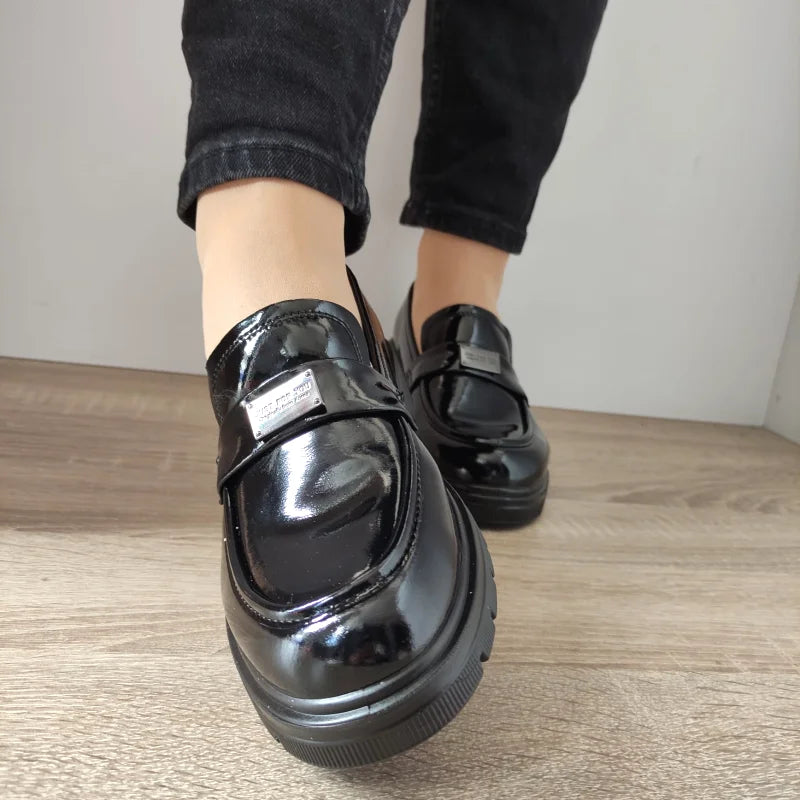 PANTOFI CASUAL DAMA FORMAZIONE 23019L NEGRI LAC - imagine 3