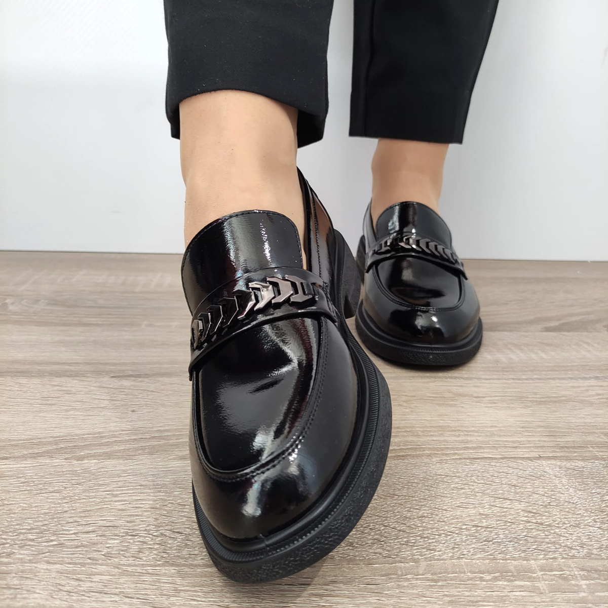 PANTOFI CASUAL DAMA FORMAZIONE 30025L NEGRI LAC - imagine 5