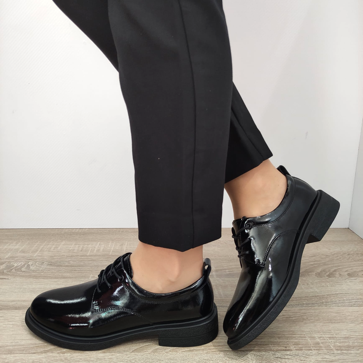 PANTOFI CASUAL DAMA FORMAZIONE 30028L NEGRI LAC - imagine 3