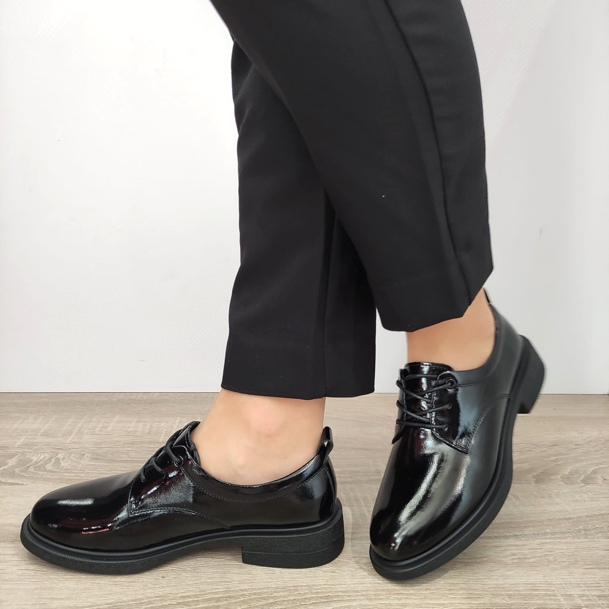 PANTOFI CASUAL DAMA FORMAZIONE 30028L NEGRI LAC - imagine 4