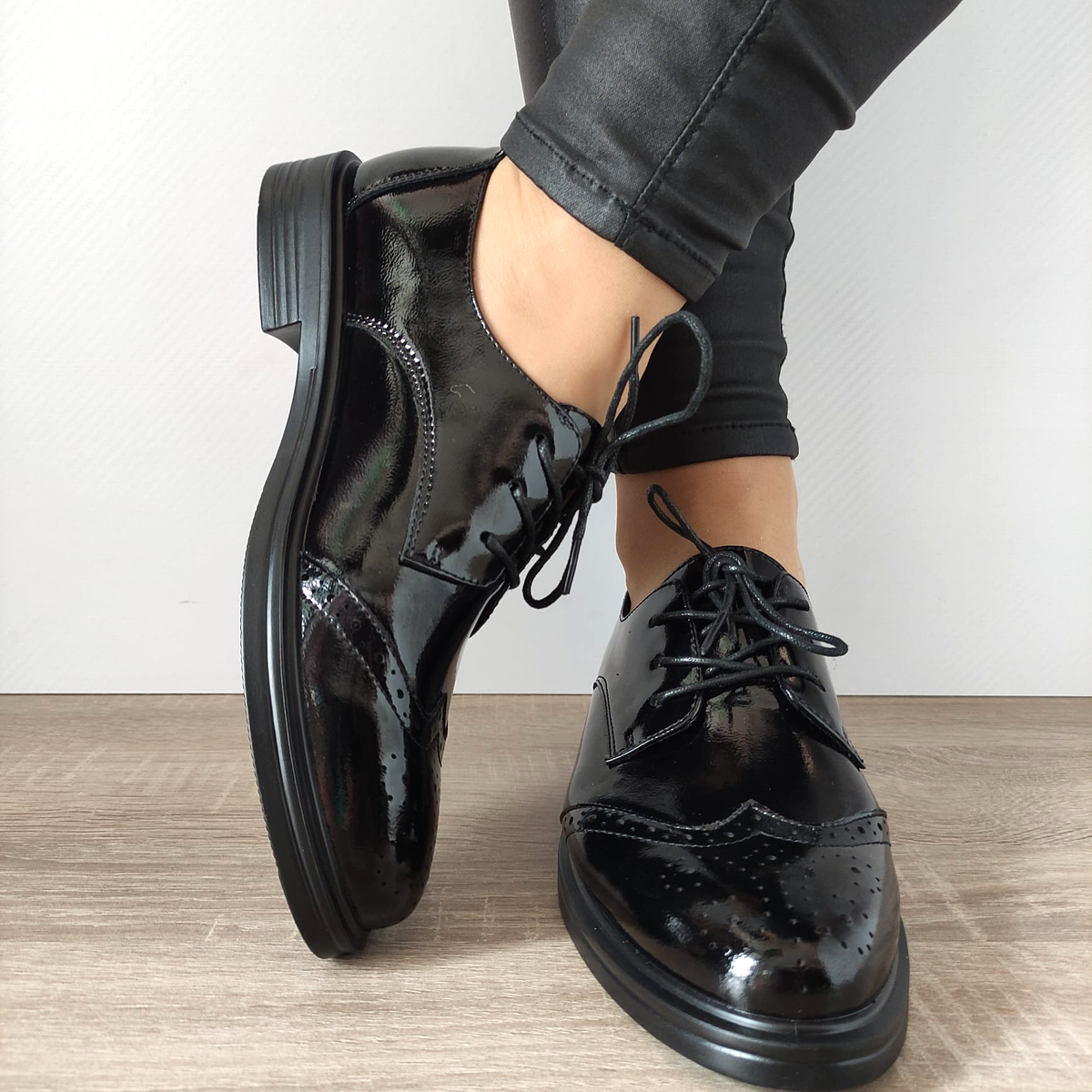 PANTOFI CASUAL DAMA FORMAZIONE 30557-22 NEGRI LAC - imagine 5