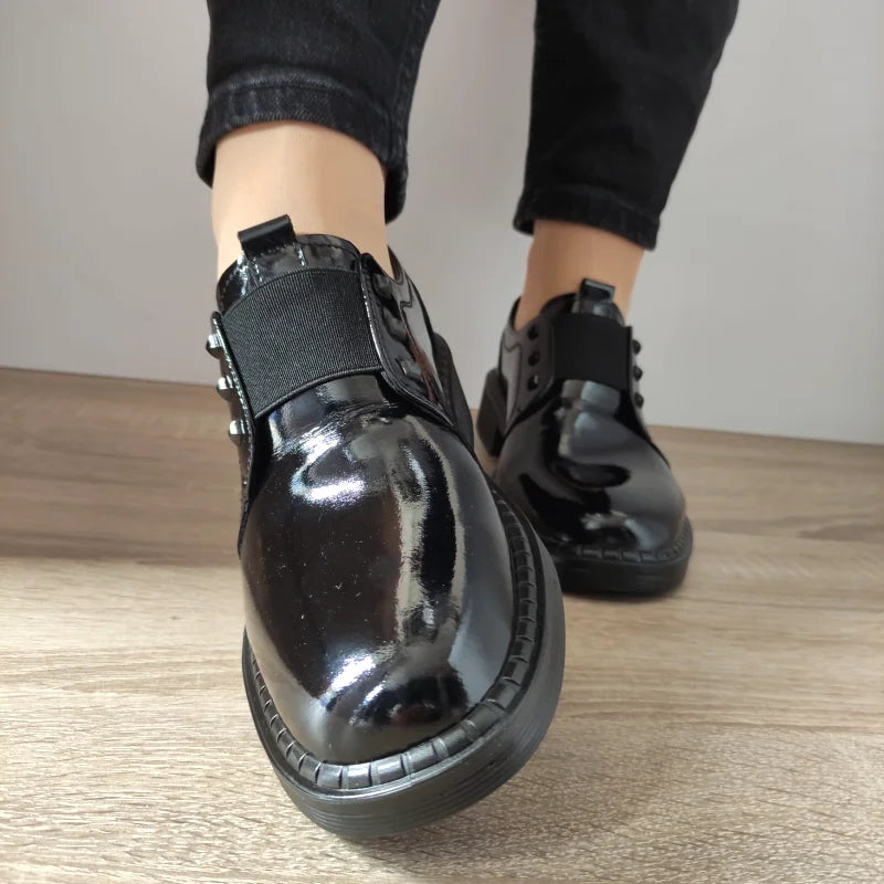 PANTOFI CASUAL DAMA FORMAZIONE 30906L NEGRI LAC - imagine 4