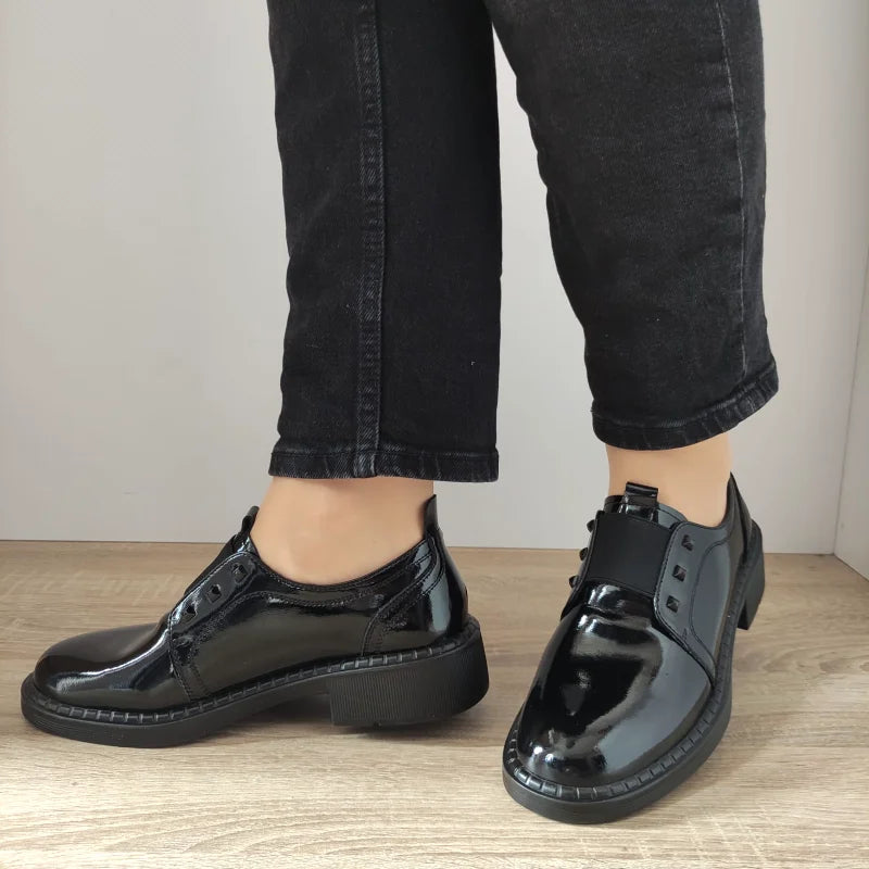 PANTOFI CASUAL DAMA FORMAZIONE 30906L NEGRI LAC - imagine 2