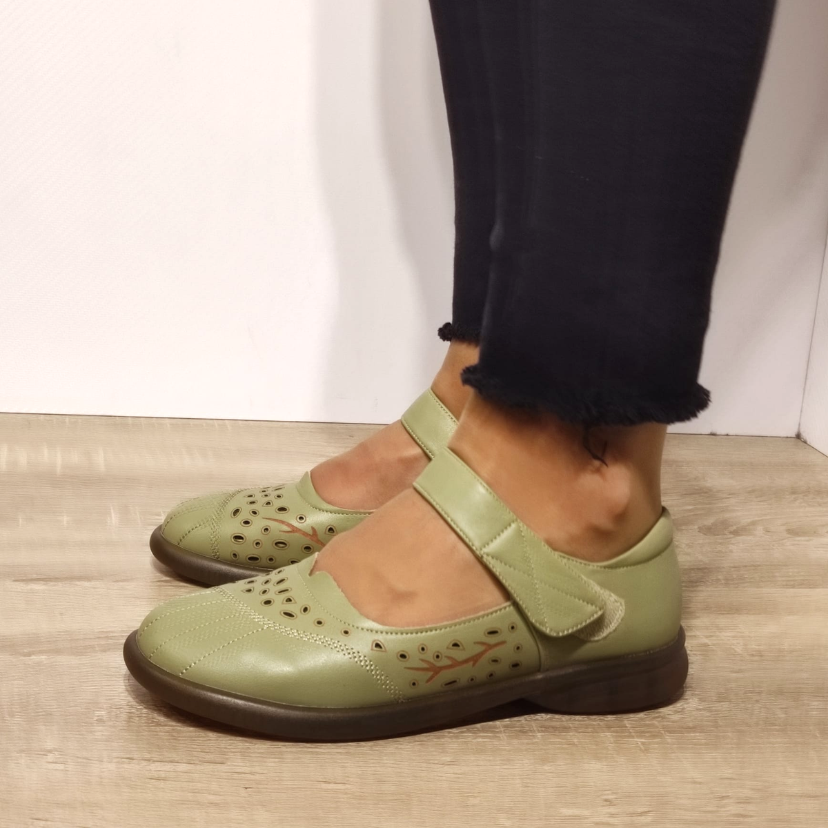 PANTOFI CASUAL DAMA FORMAZIONE 31682 VERDE OLIVE - imagine 2