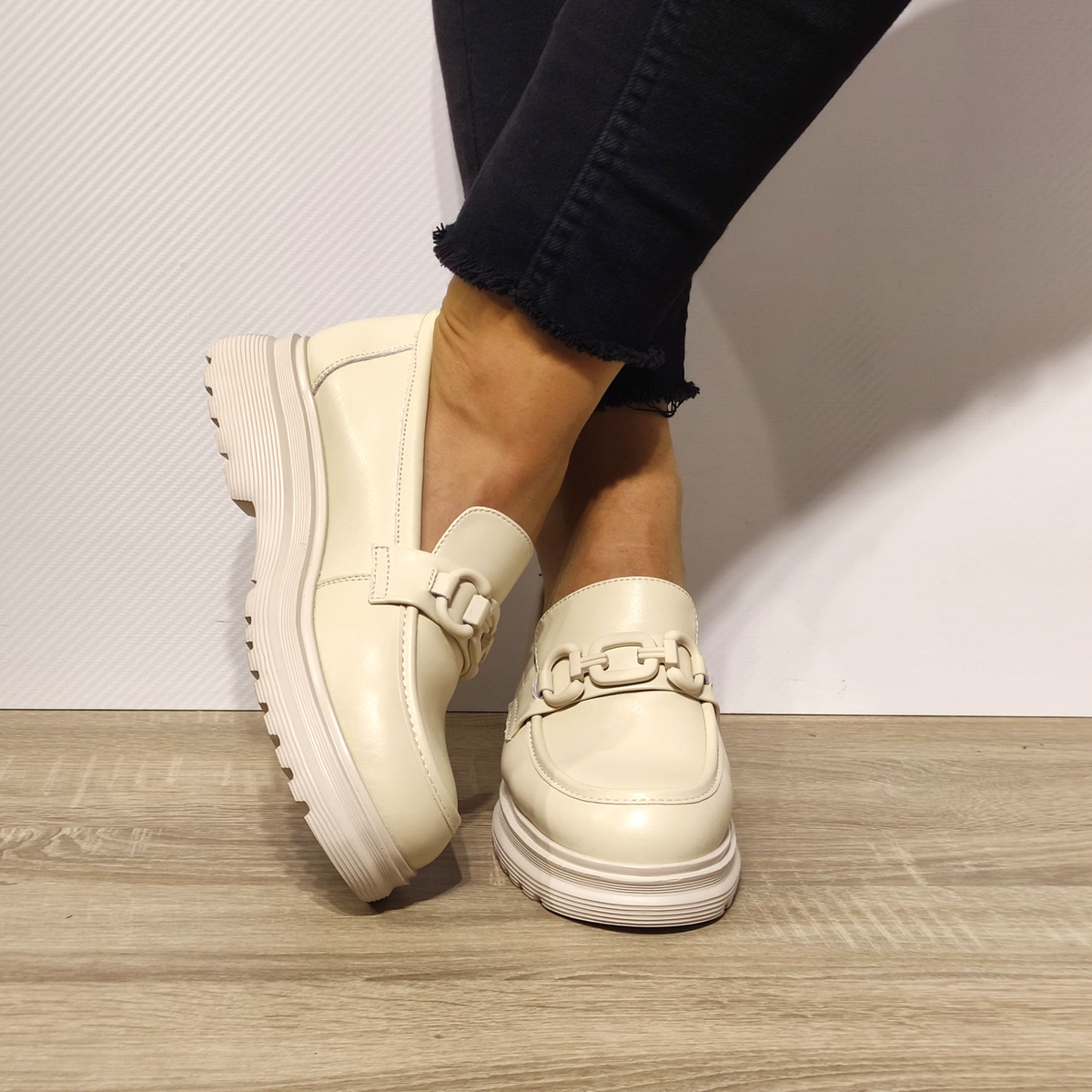 PANTOFI CASUAL DAMA FORMAZIONE 37822 CREM - imagine 5
