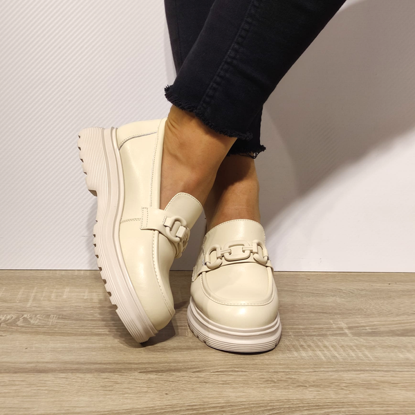 PANTOFI CASUAL DAMA FORMAZIONE 37822 CREM - imagine 5