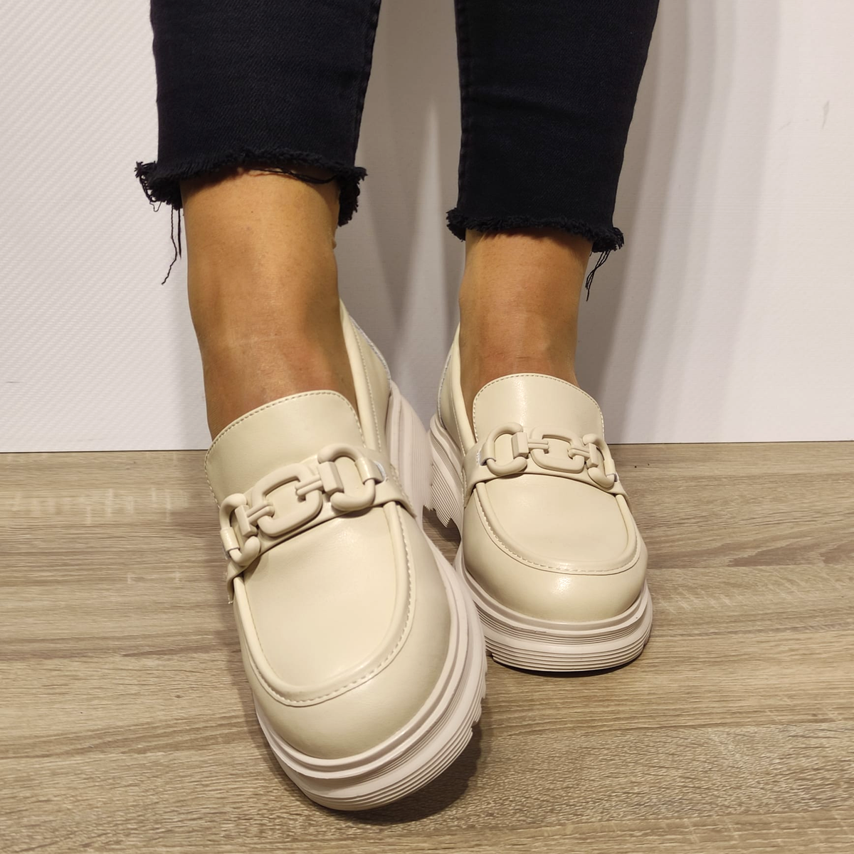 PANTOFI CASUAL DAMA FORMAZIONE 37822 CREM - imagine 6