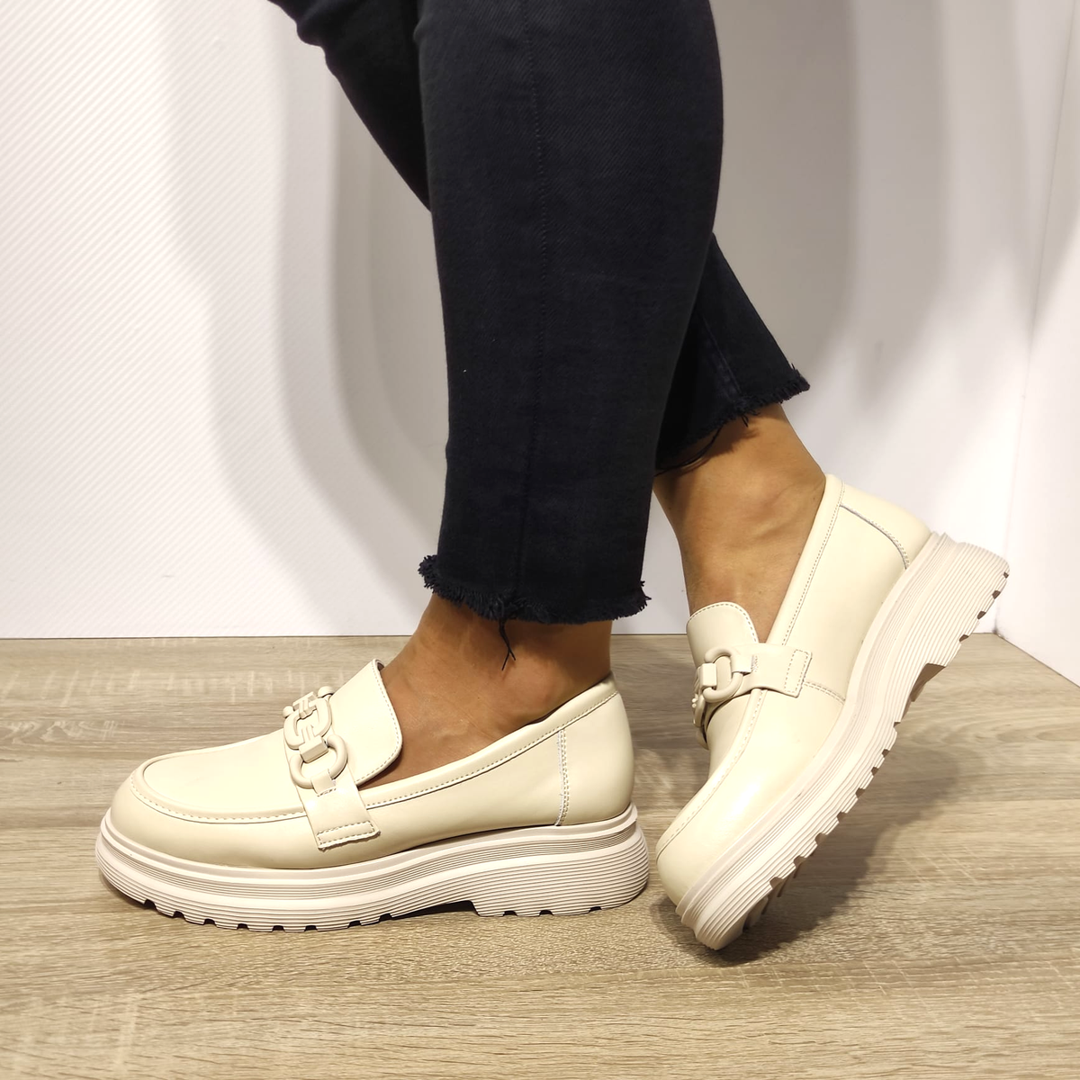 PANTOFI CASUAL DAMA FORMAZIONE 37822 CREM - imagine 2